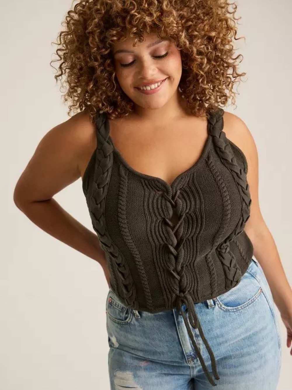 Torrid Festi Braided Sweater Tank